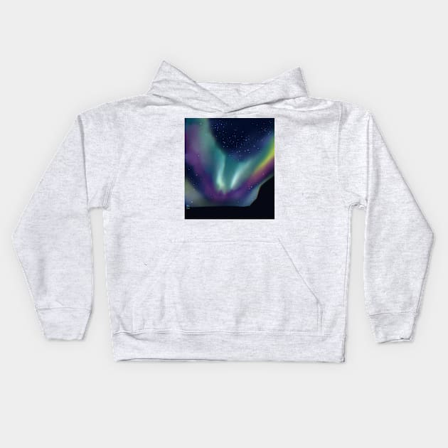 Aurora Borealis Kids Hoodie by Smilla